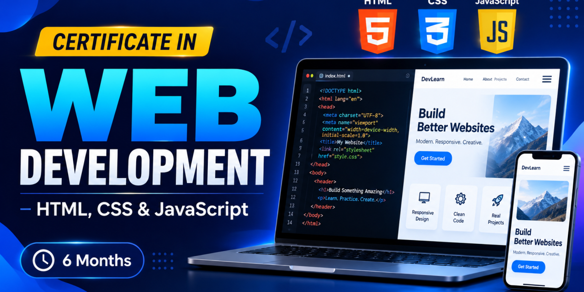 Certificate in Web Development (HTML, CSS and JavaScript)