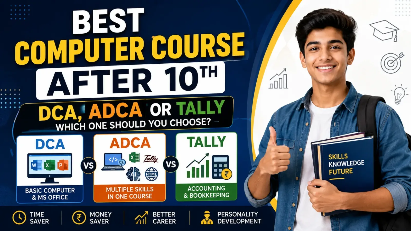 Best computer courses after 10th including DCA ADCA and Tally